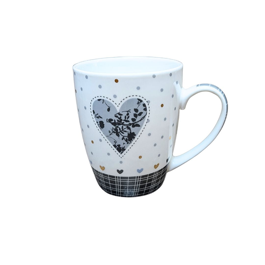 Patterned Heart Mug
