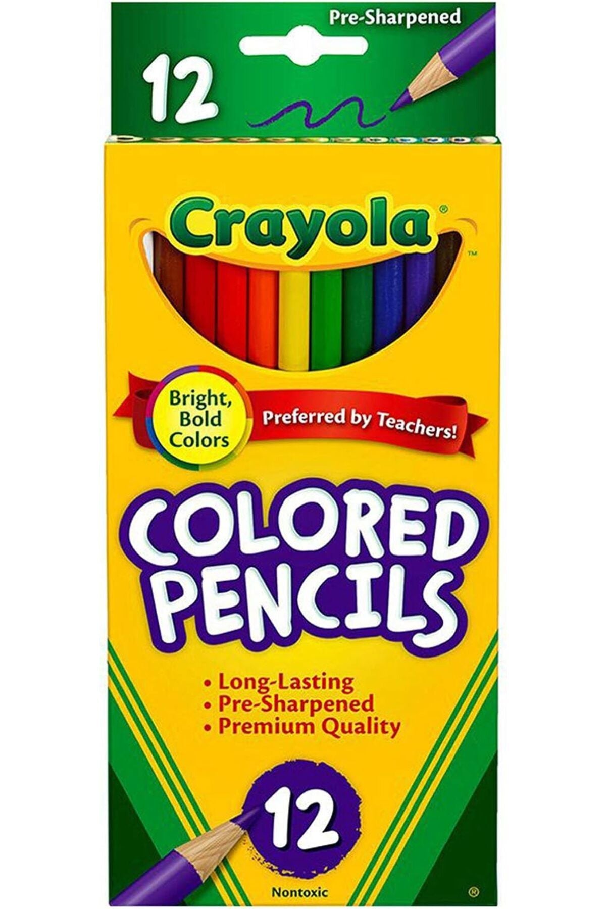 Crayola Colored Pencils 12 Count | Pre-Sharpened, Non-Toxic Art