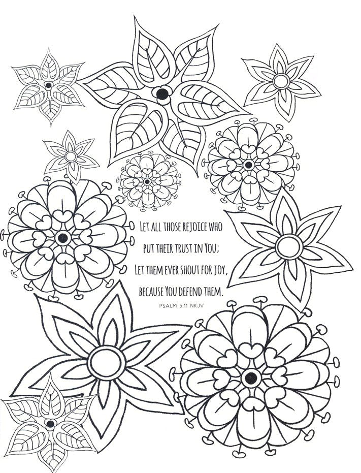 "The Beloved Psalms" Christian Colouring Book | Stress Relief Gift