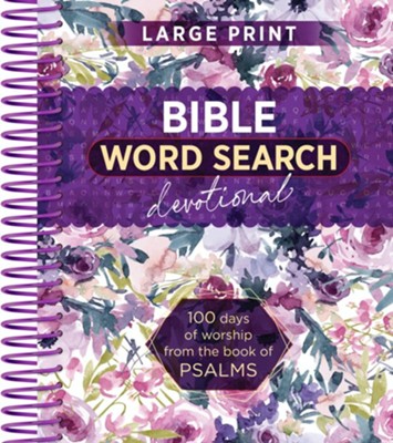 Large Print Bible Word Search Devotional | 100 Days of Psalms Worship