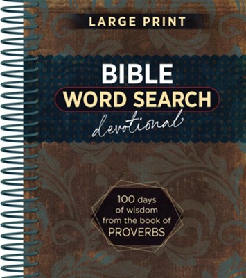 Large Print Bible Word Search Devotional | 100 Days of Proverbs Wisdom