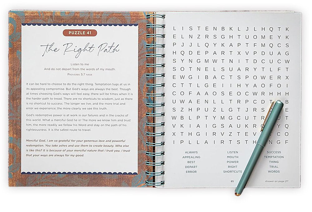 Large Print Bible Word Search Devotional | 100 Days of Proverbs Wisdom