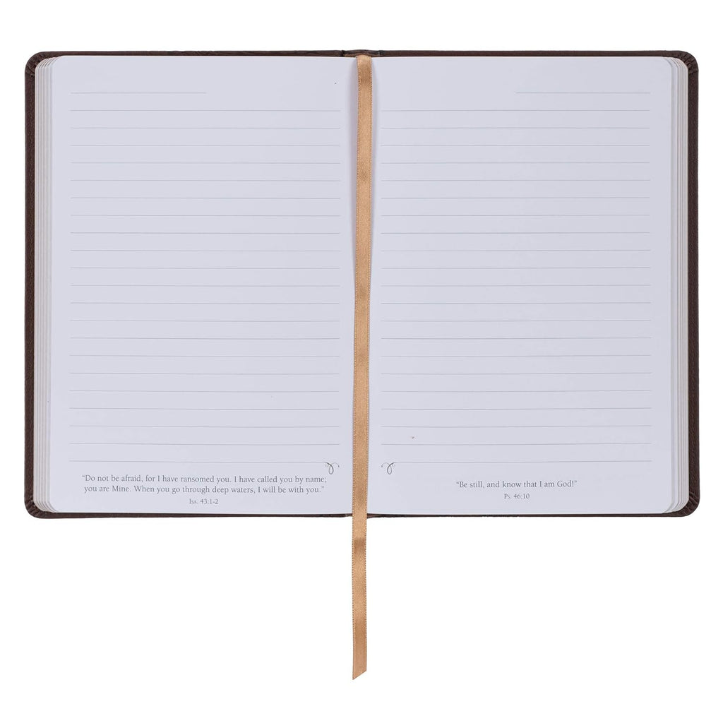 "Strong & Courageous" Journal | Deuteronomy 31:6 Lion Leatherette Gift