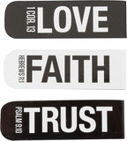 Single Magnetic Bookmark: Bold Black & White Scripture Word Design