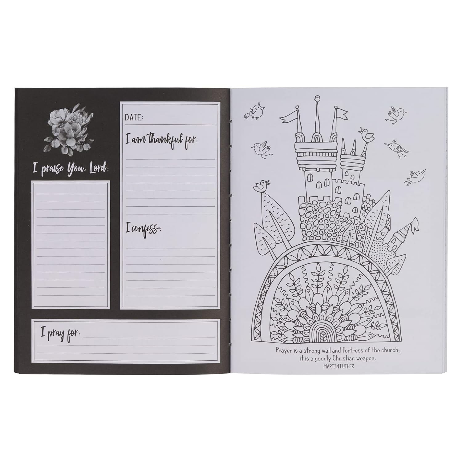 Faith & Relaxation Wellness Gift Basket with Sanctuary Spa & Coloring Journal