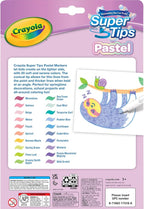 Crayola Super Tips Pastel Markers 20 Count | Washable Fine/Thick Tip