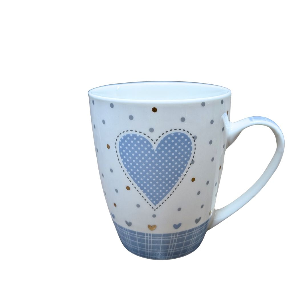 Patterned Heart Mug