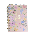 "Be A Light" Spiral Journal with Floral Dividers