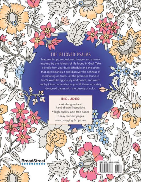 "The Beloved Psalms" Christian Colouring Book | Stress Relief Gift