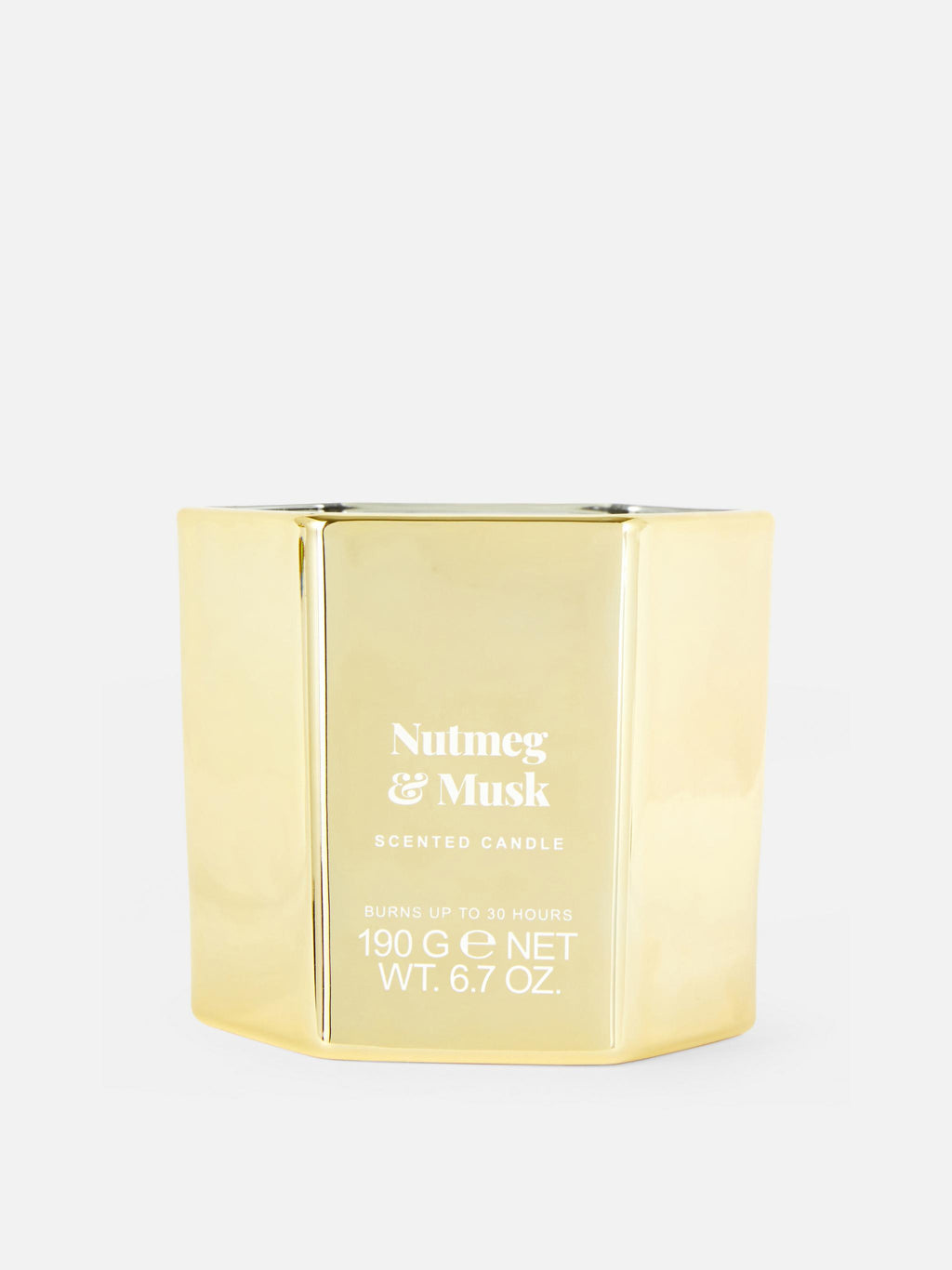 Nutmeg and Musk Scented Gold Candle