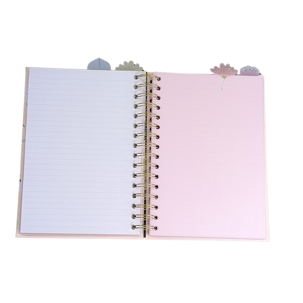 "Be A Light" Spiral Journal with Floral Dividers
