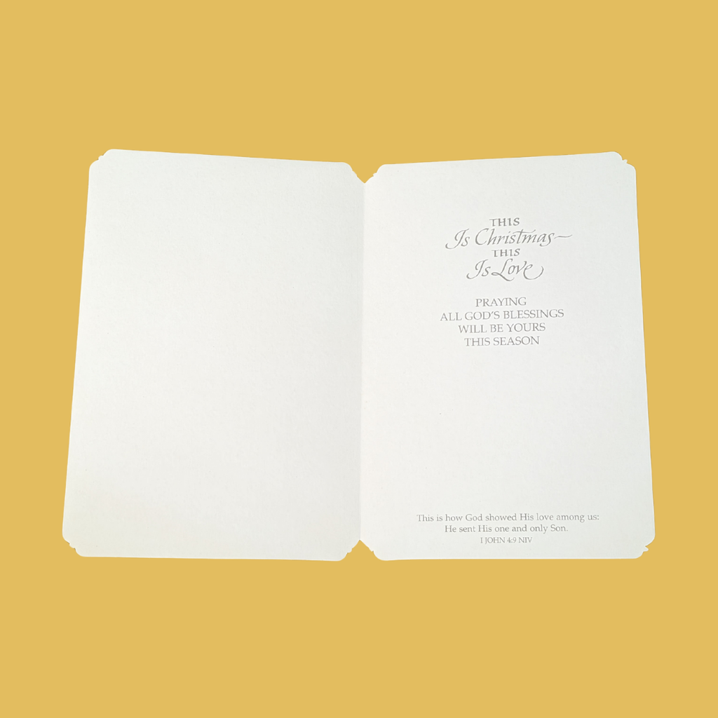 "The Gift of God" Christmas Card | 1 John 4:9 Classic Nativity Scene Greeting