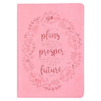 "I Know the Plans" Pink Faux Leather Journal