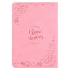 "I Know the Plans" Pink Faux Leather Journal