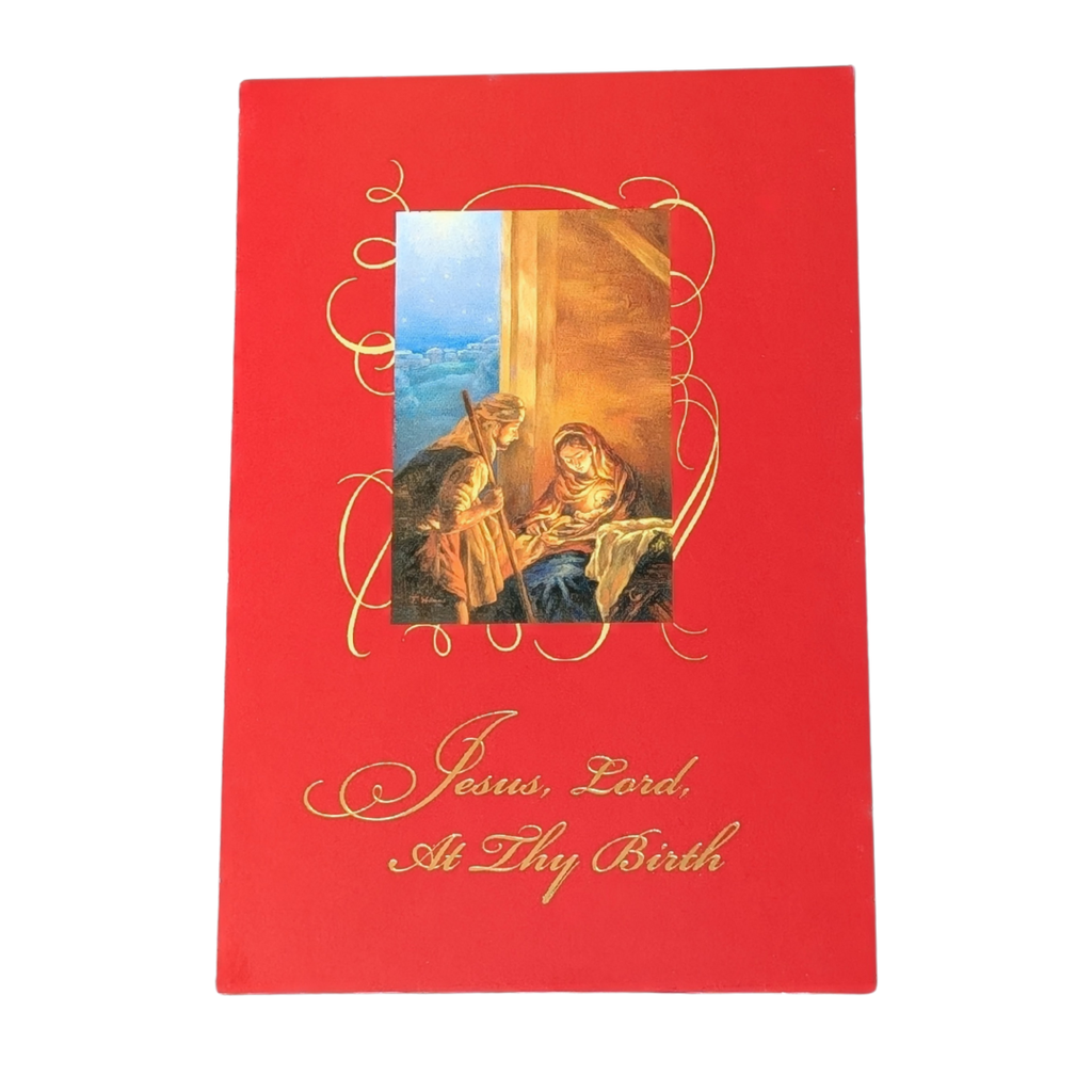 "Jesus, Lord at thy birth" Greeting Card | Luke 2:11 Traditional Nativity Scene