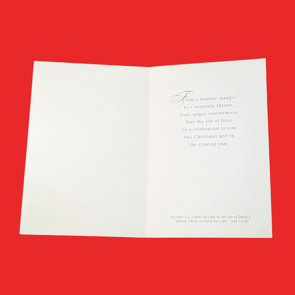 "Jesus, Lord at thy birth" Greeting Card | Luke 2:11 Traditional Nativity Scene