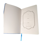 Amazing Grace Journal | Light Blue PU Leather, Lined Pages & Ribbon Marker