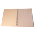 "Blessed" Butterfly Print Notebook | Multi-Section Pink Spiral Journal