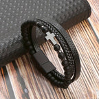 Simple Multi-Layer Bead Wristband for Men