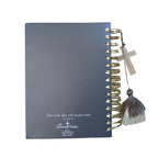 "He Fills My Life" Spiral Journal | Psalm 103:5 Tassel & Cross Charm
