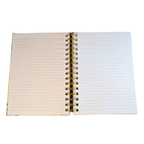 "His Will, His Way, My Faith" Spiral Bound Journal | Gold & Woodgrain Cover