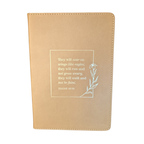 "Soar, Run, Walk" Isaiah 40:31 Tan PU Leather Journal
