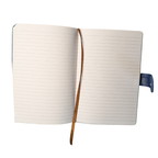 Navy Embossed Cross Leatherette Journal | Christian Snap Closure Notebook