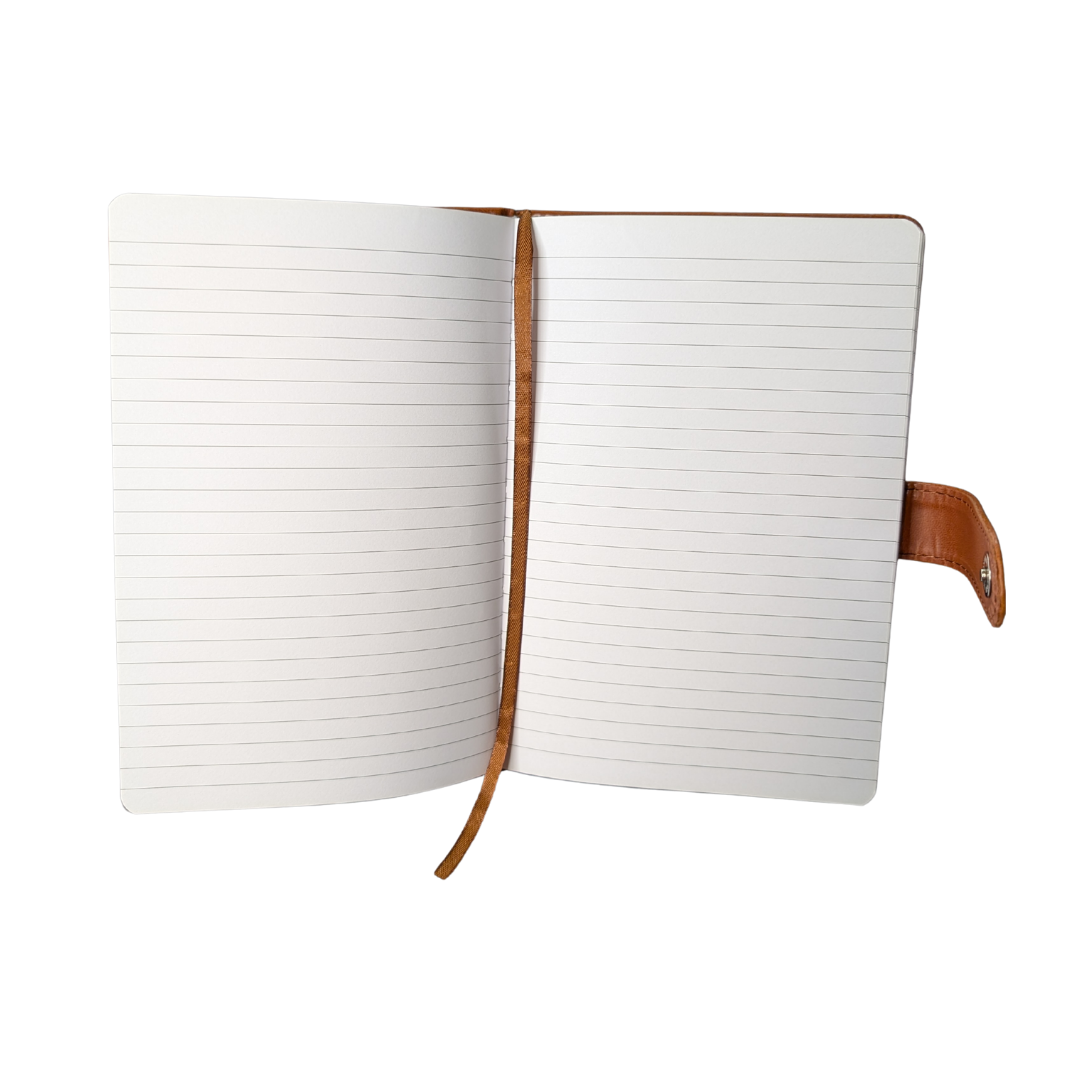 "The Lord Is My Strength and My Song" Brown Leatherette Journal | Psalm 118:14 with Snap Closure