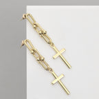Drop Cross Earrings