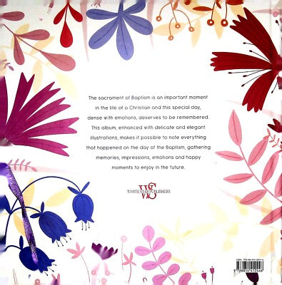 "My Baptism Album" Floral Illustrated Photo Memory Keepsake Book