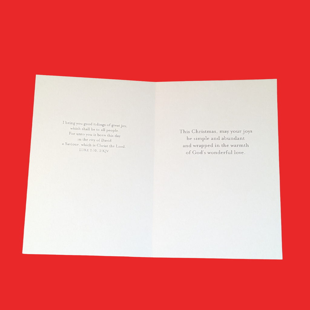 "With Warm Thoughts at Christmas" Greeting Card